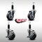 Service Caster 3.5'' SS Thermoplastic Rubber Wheel Swivel 1-1/8'' Expanding Stem Caster Set 2 Brakes, 4PK SCC-SSEX20S3514-TPRB-2-TLB-2-118 - alternate 2